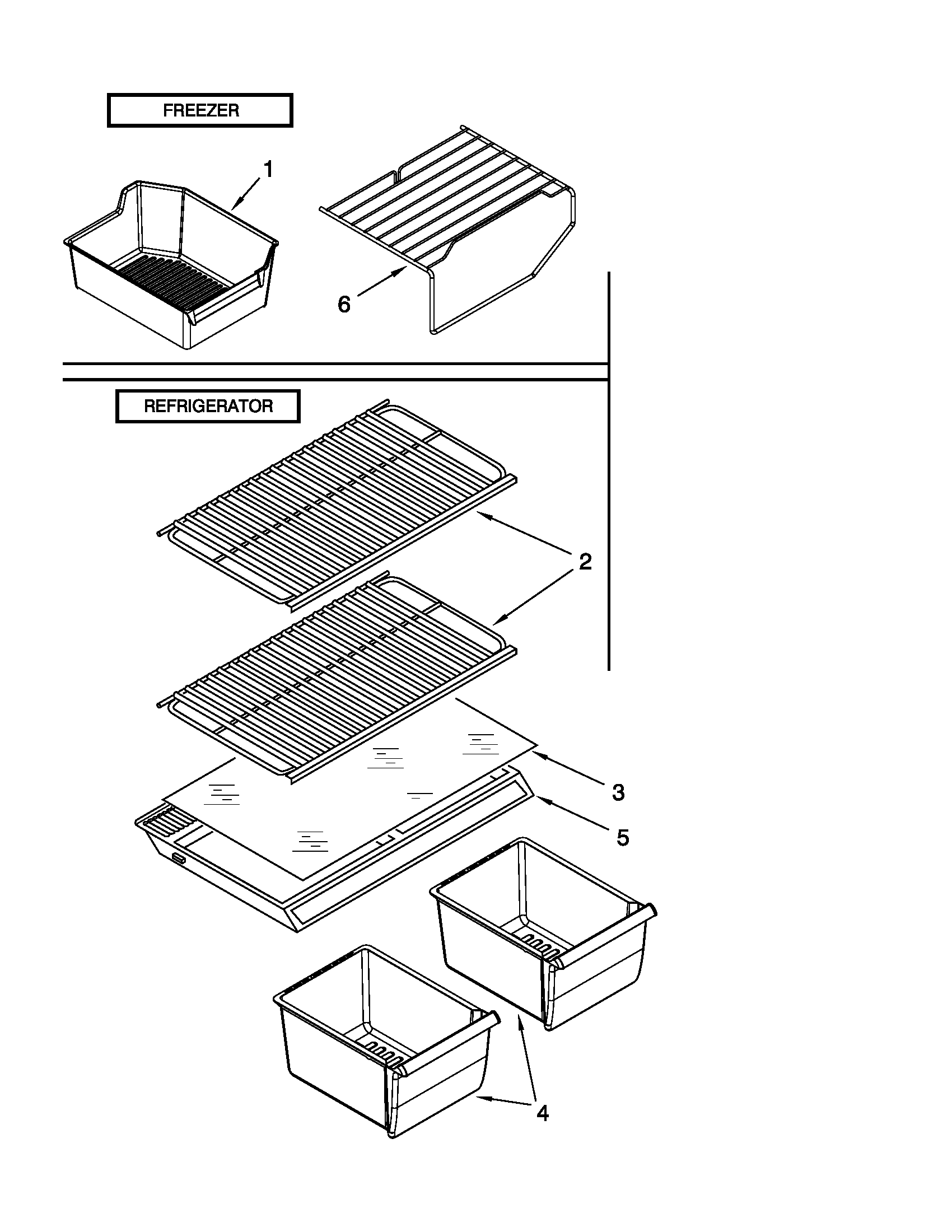 Whirlpool W8TXNWMWB01 shelf parts diagram
