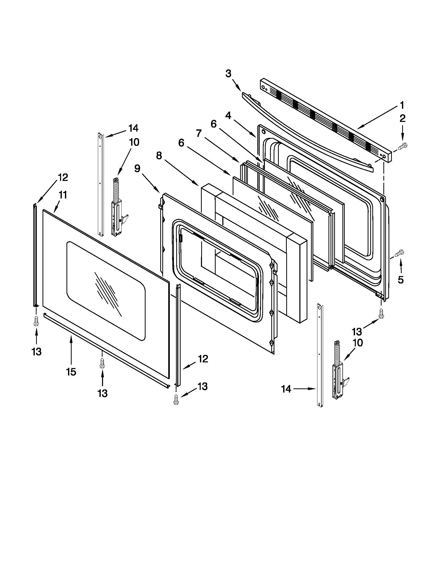 Whirlpool WFG361LVS3 door parts diagram