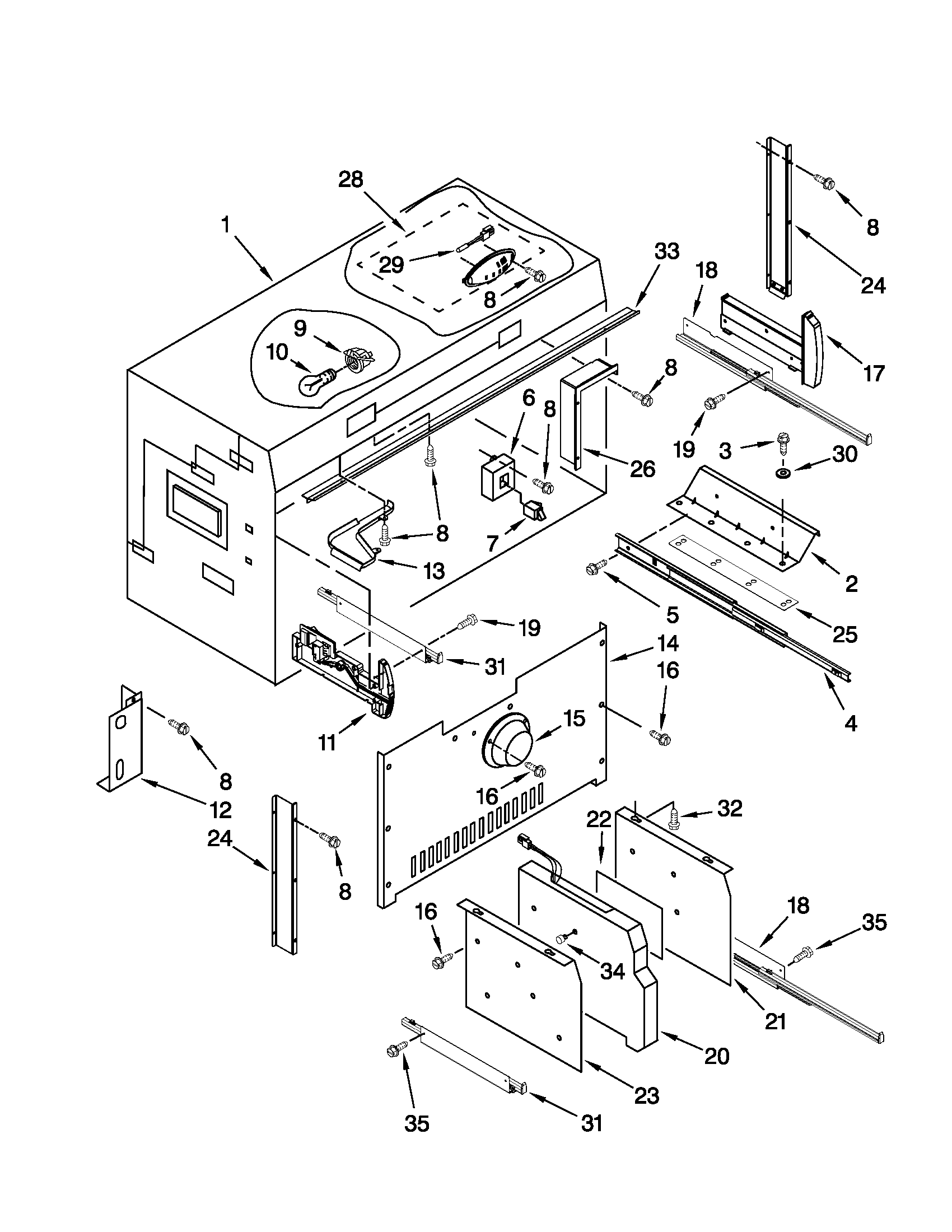 KitchenAid KBLO36FTX05 freezer liner parts diagram