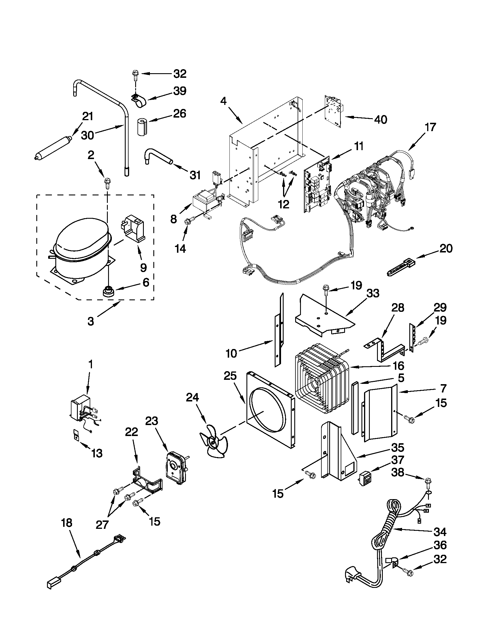 KitchenAid KBLO36FTX05 upper unit parts diagram
