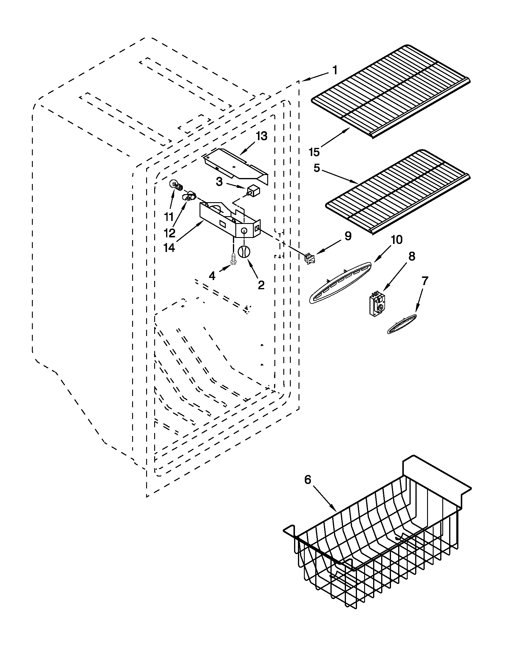 Danby DUF570WDD01 liner parts diagram