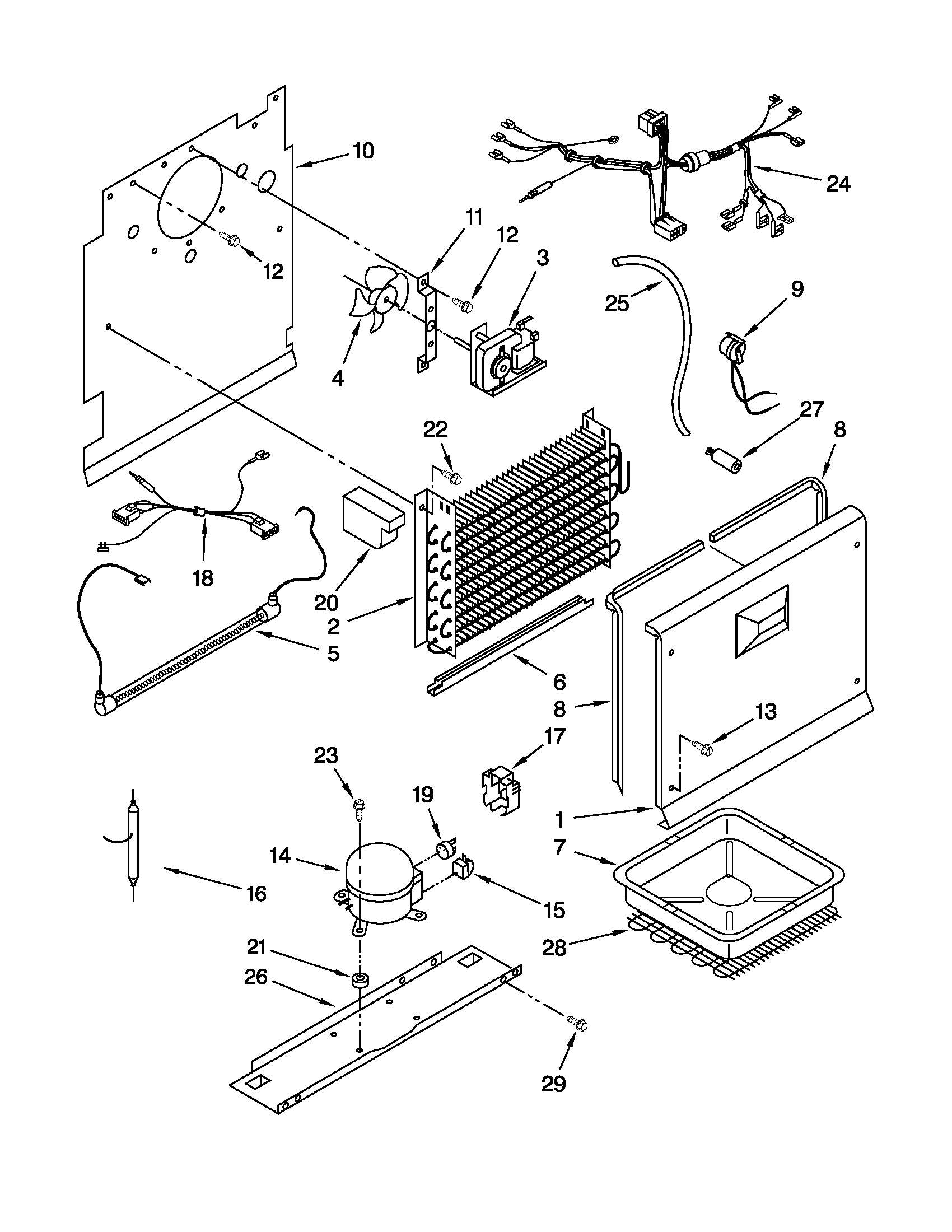 Danby DUF570WDD01 unit parts diagram