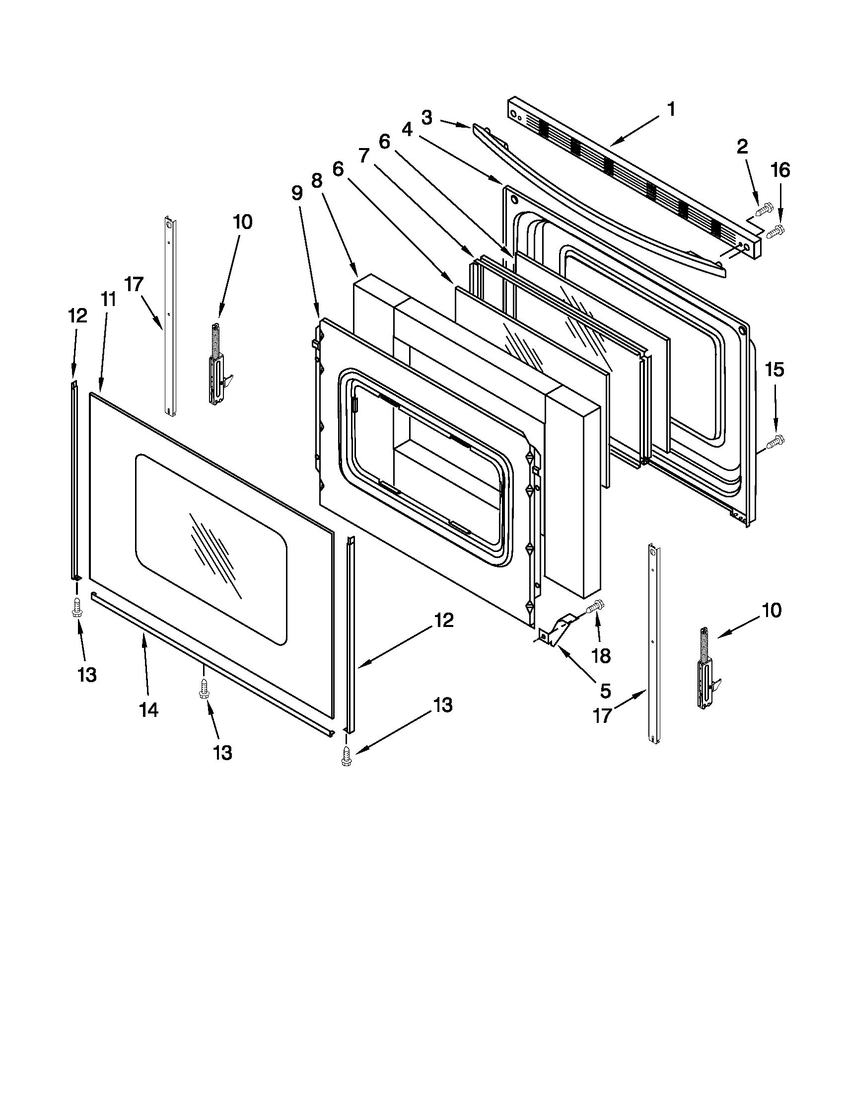 Amana AER5522VCS1 door parts diagram