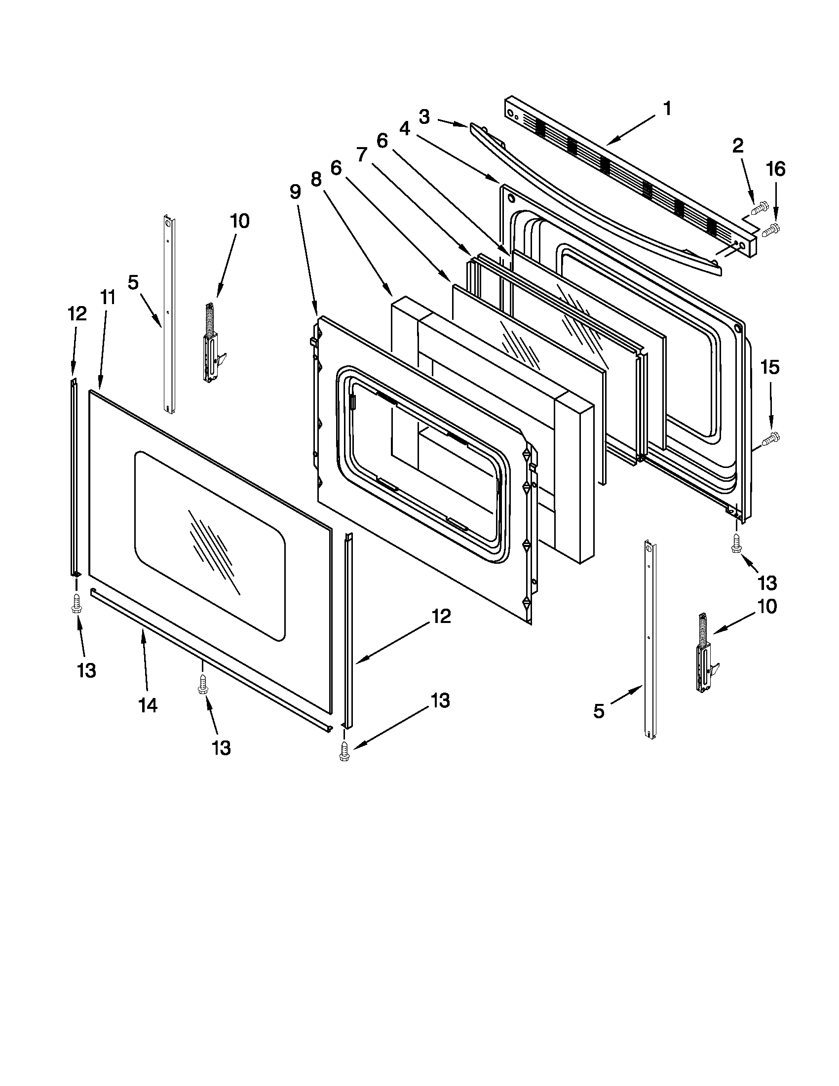 Amana AER5524XAD1 door parts diagram