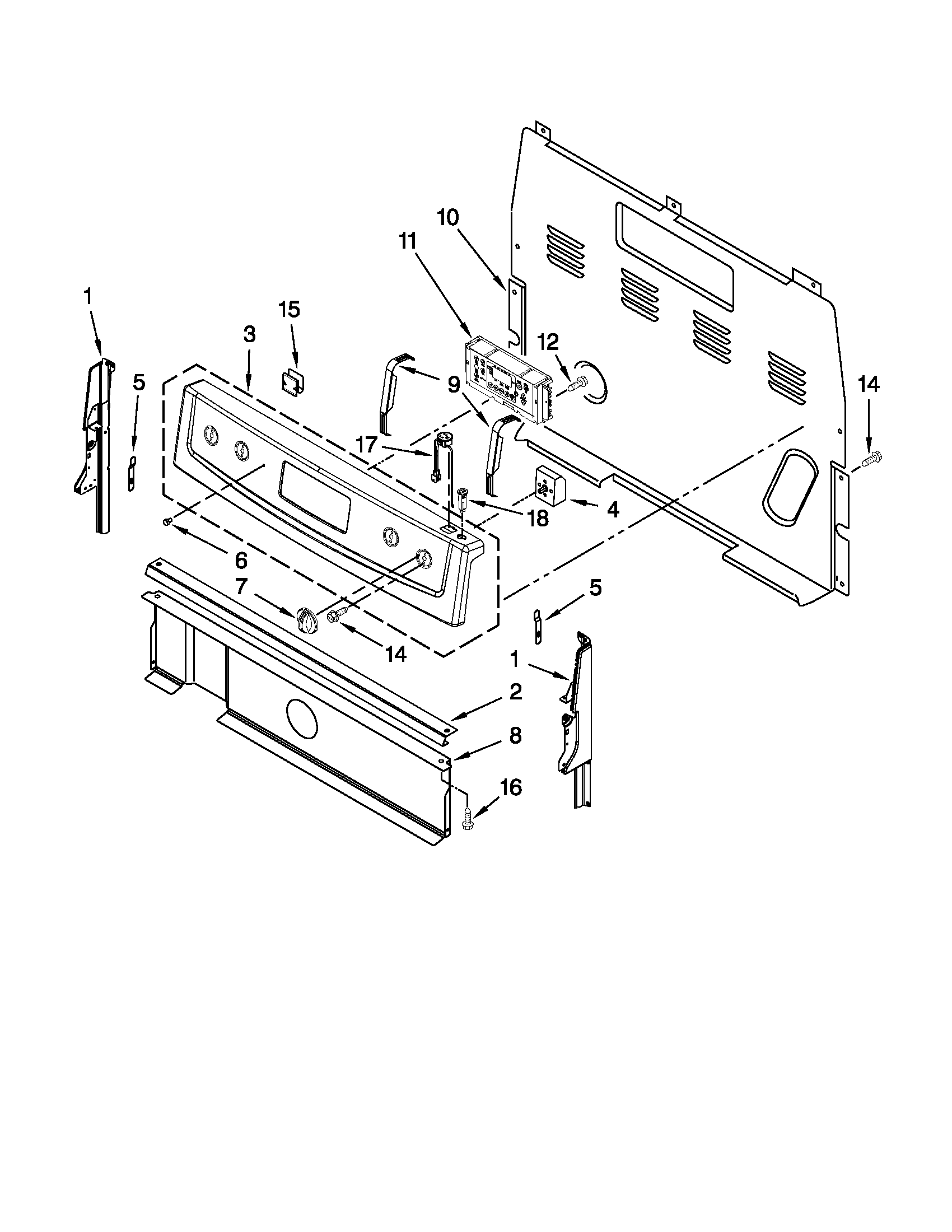 Maytag YMER7651WW2 control panel parts diagram