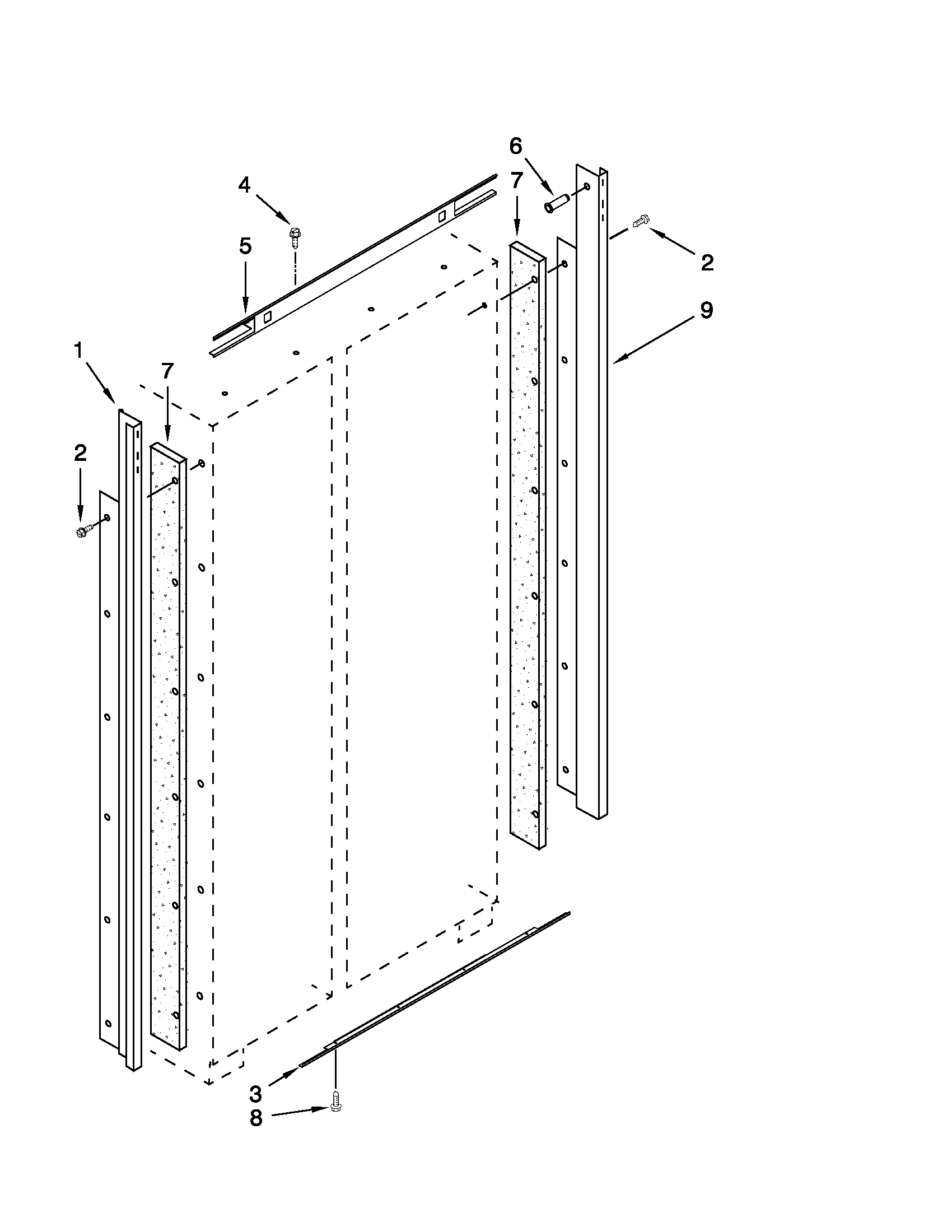 Jenn-Air JS48NXFXDW03 cabinet trim parts diagram