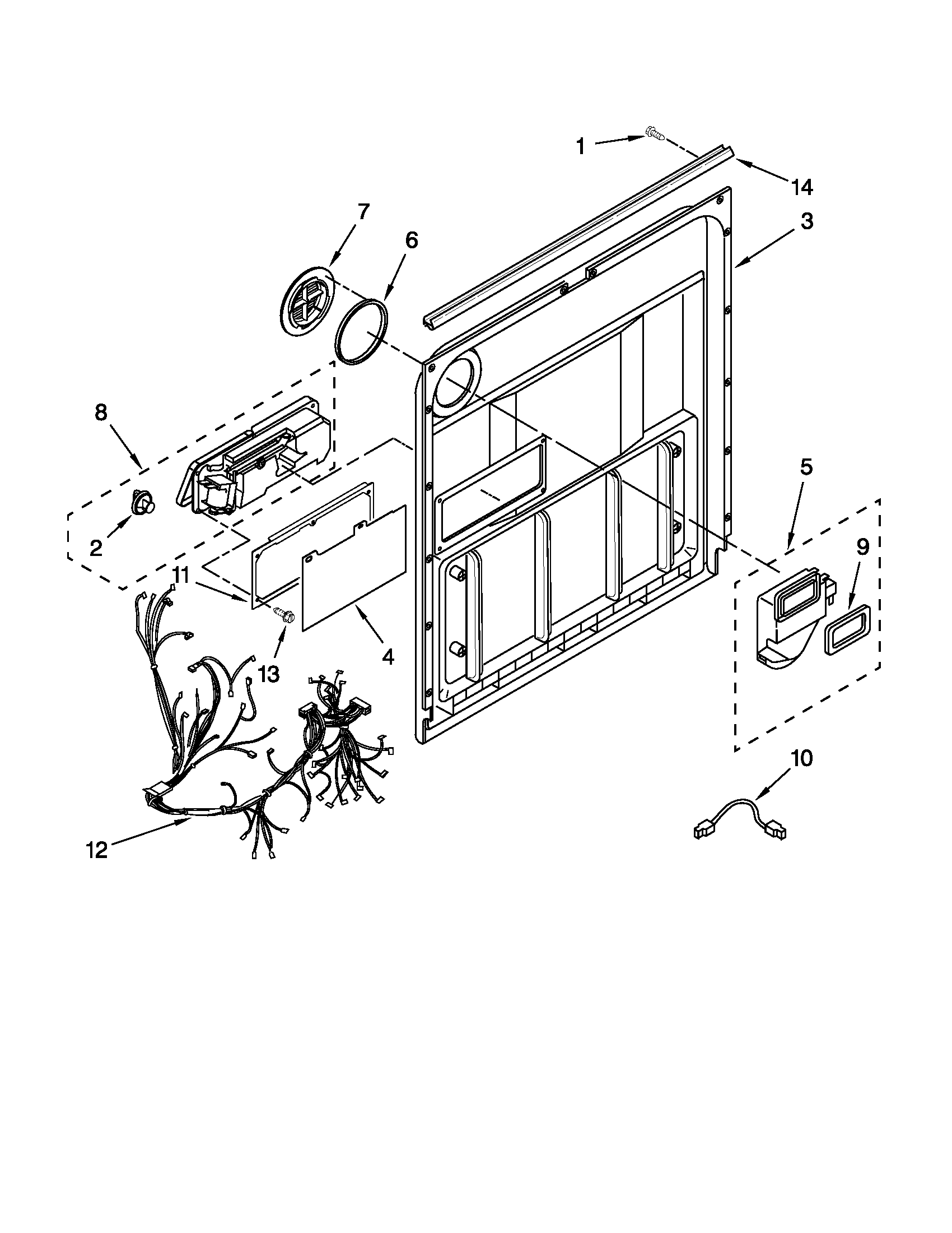 Whirlpool GU2275XTVB3 inner door parts diagram