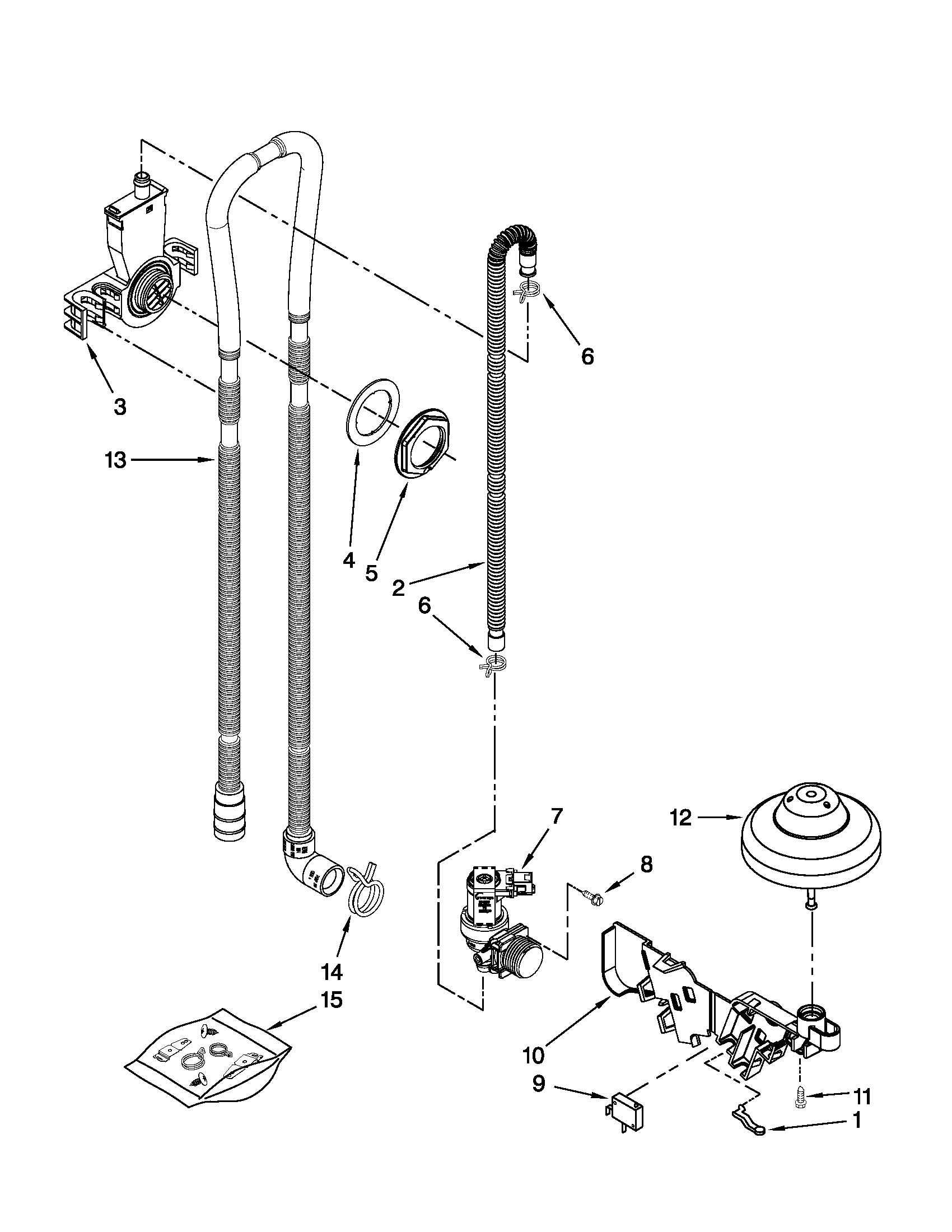 Whirlpool GU2275XTVB3 fill and overfill parts diagram