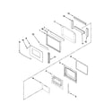 Jenn-Air JJW9430DDB13 upper oven door parts diagram