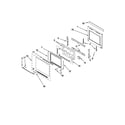 Jenn-Air JMW2330WB01 oven door parts diagram