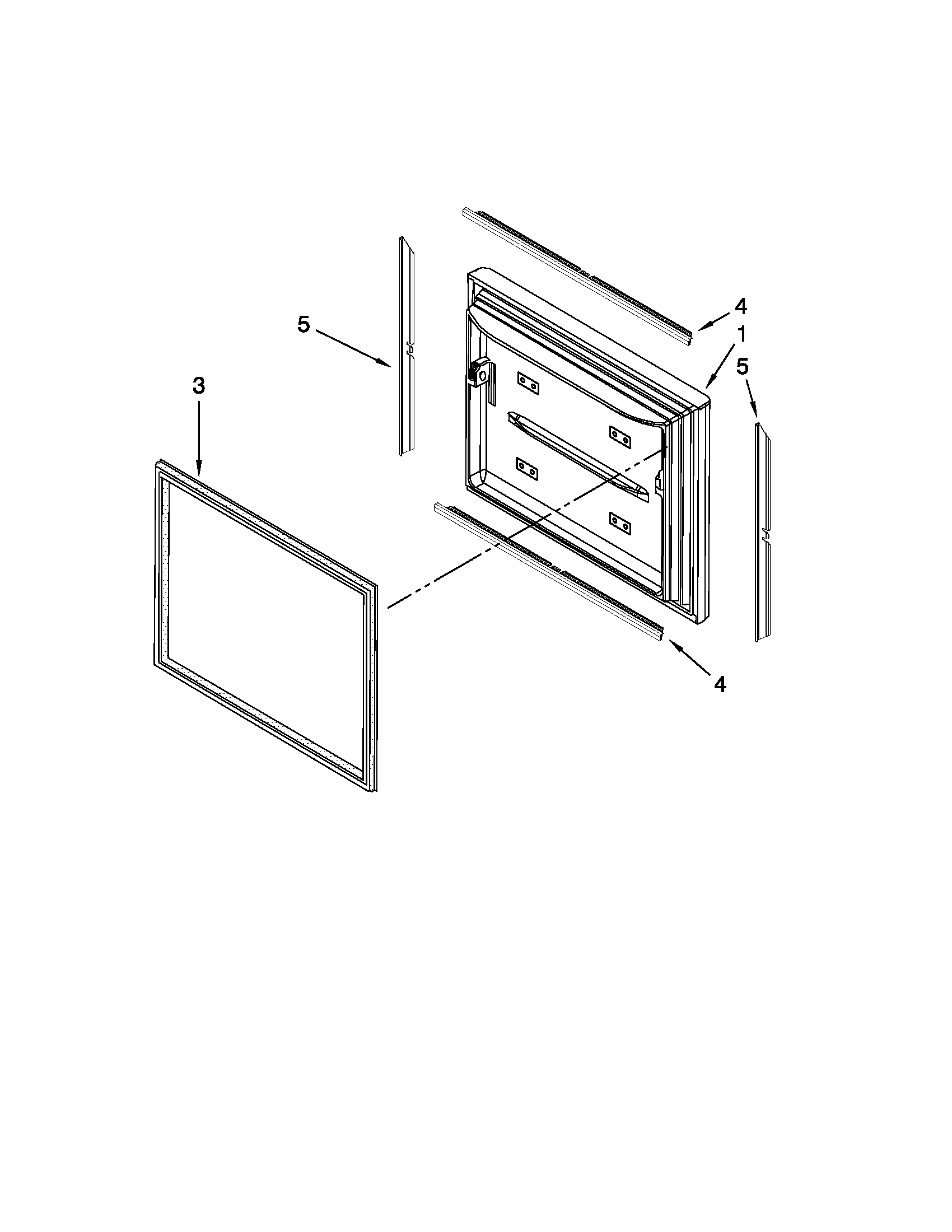 Jenn-Air JFC2290VTB3 freezer door parts diagram