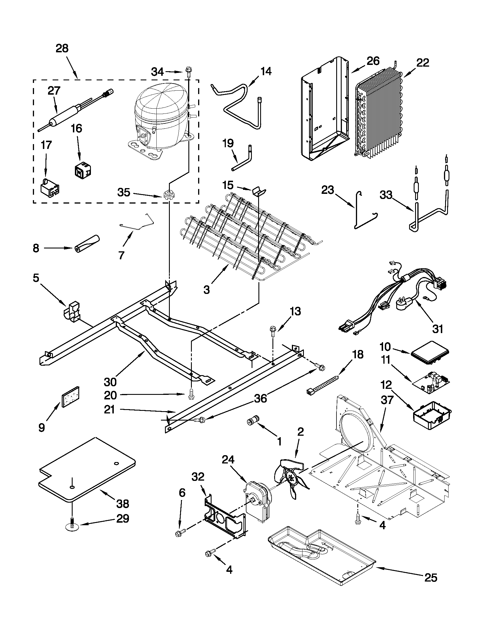 Whirlpool BRS70FRANA00 unit parts diagram