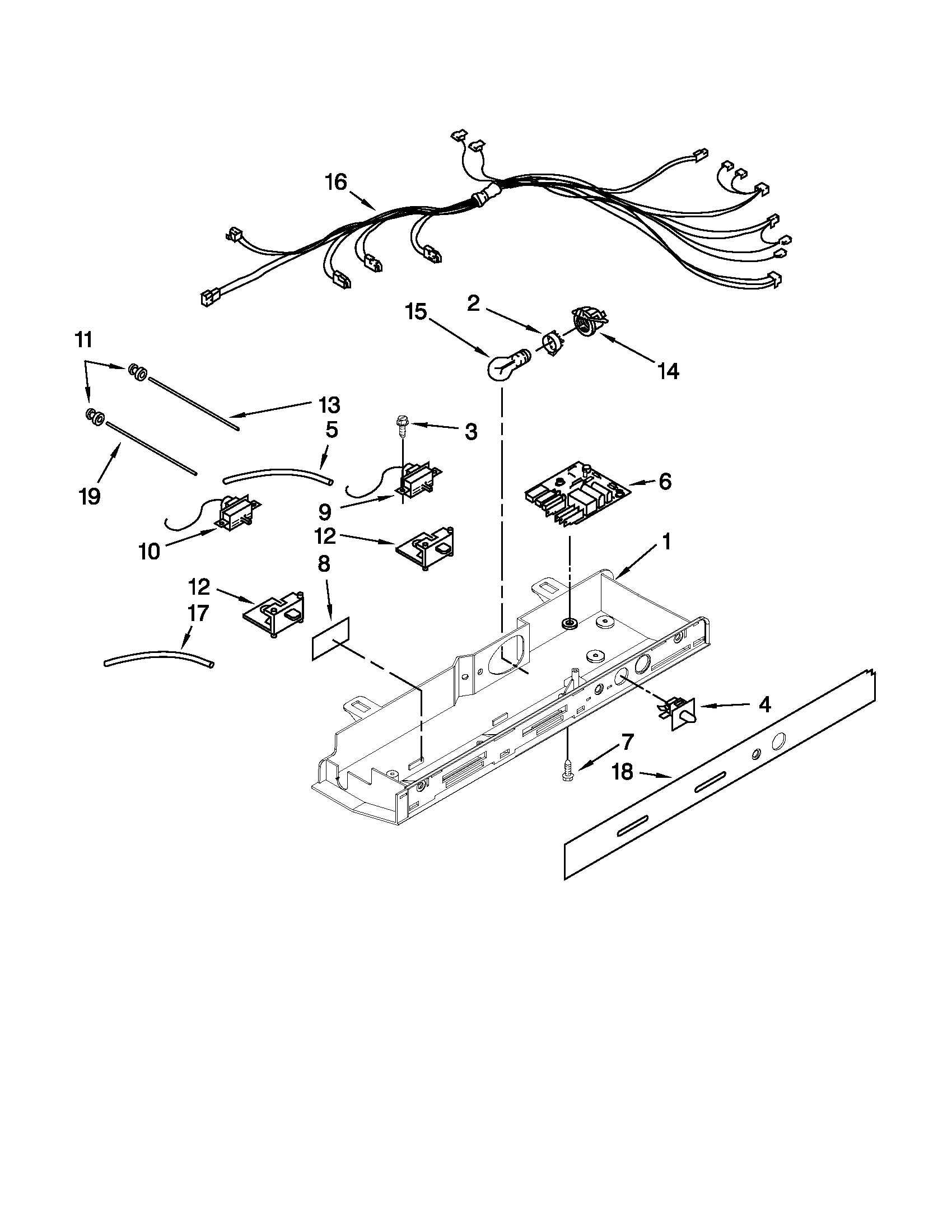 Whirlpool BRS70FRANA00 control parts diagram
