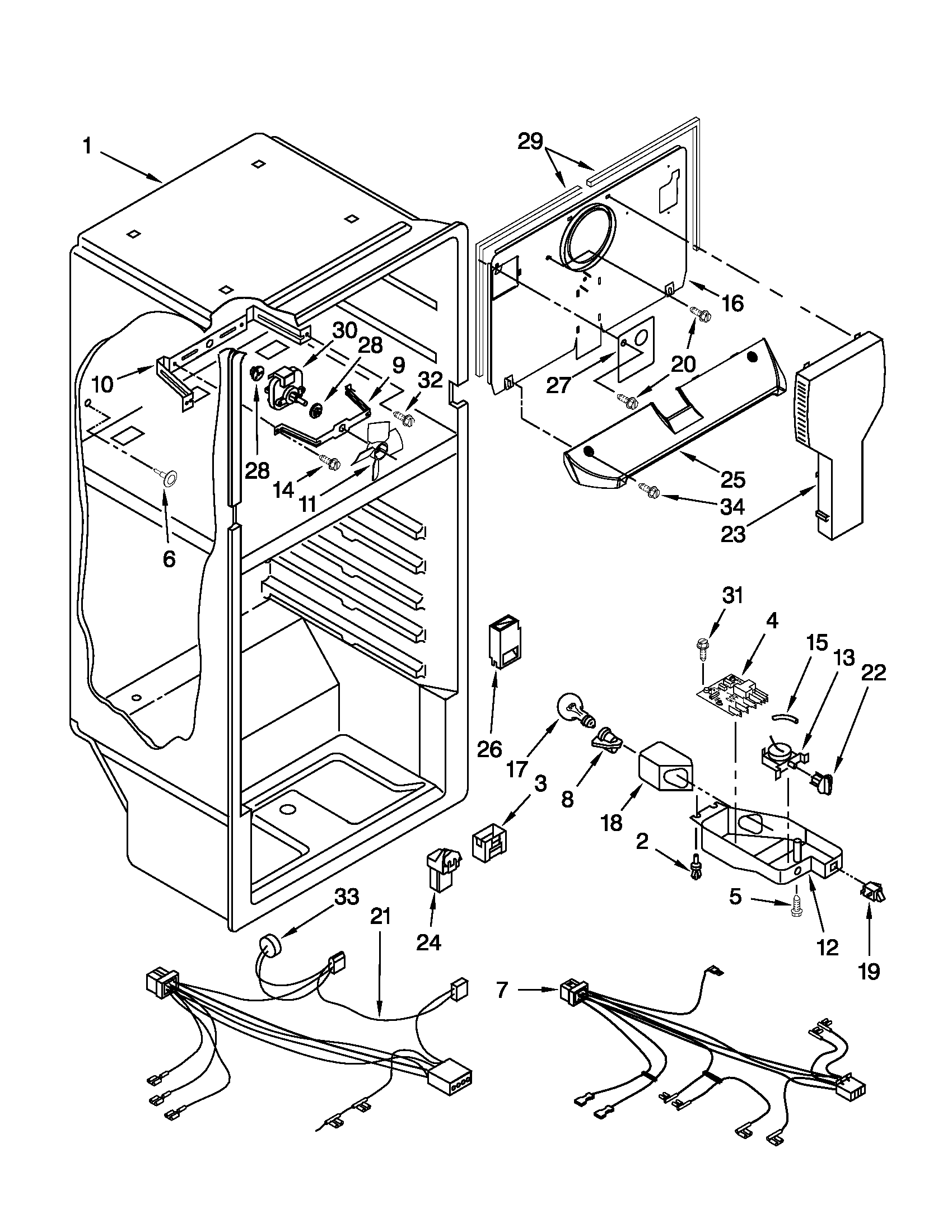Whirlpool W5TXEWFWB01 liner parts diagram