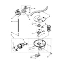 KitchenAid KUDE20IXBL8 pump, washarm and motor parts diagram