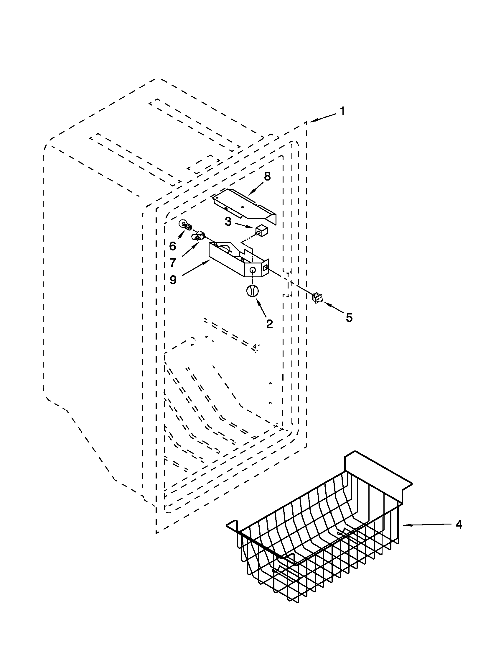 Danby DUFM505WDB11 liner parts diagram