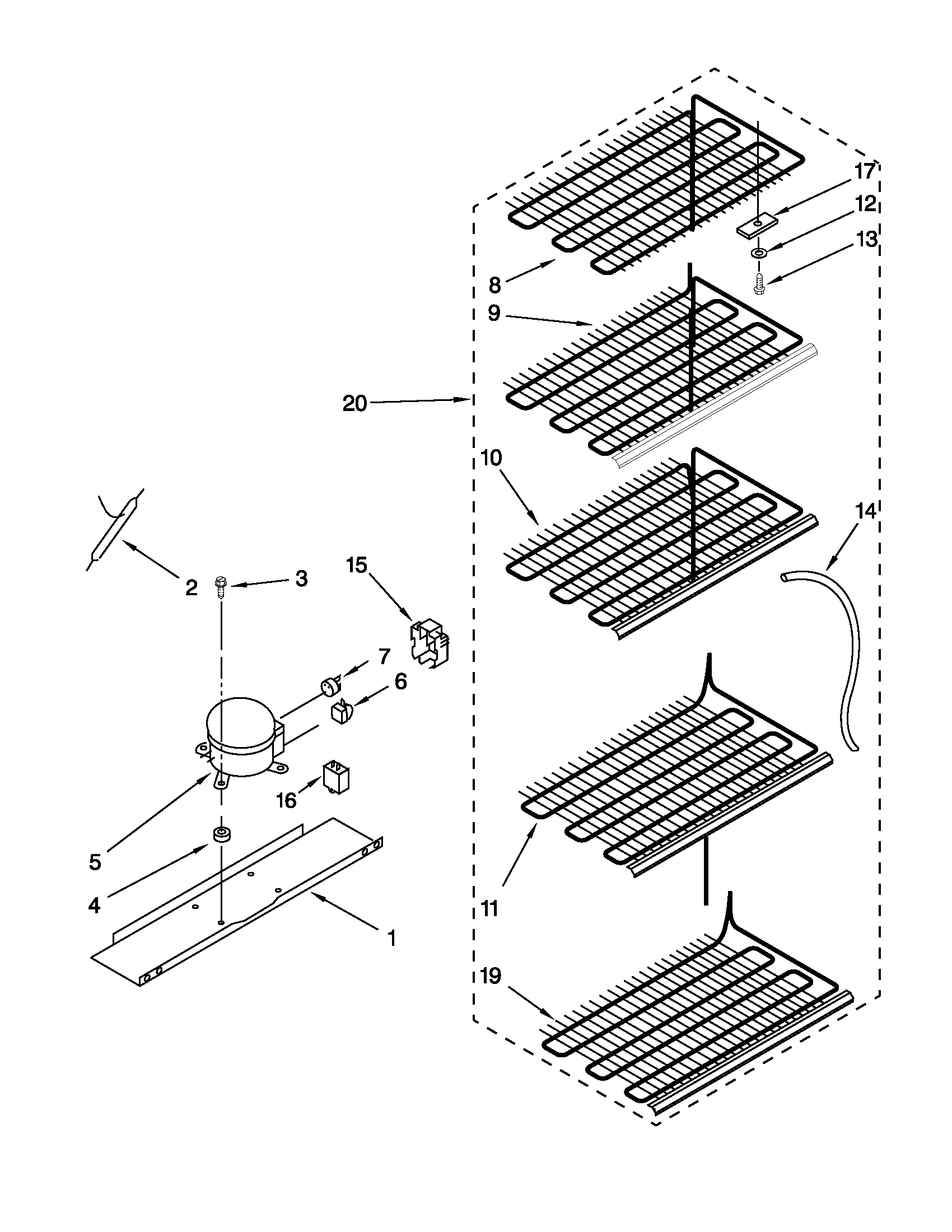 Danby DUFM505WDB11 unit parts diagram