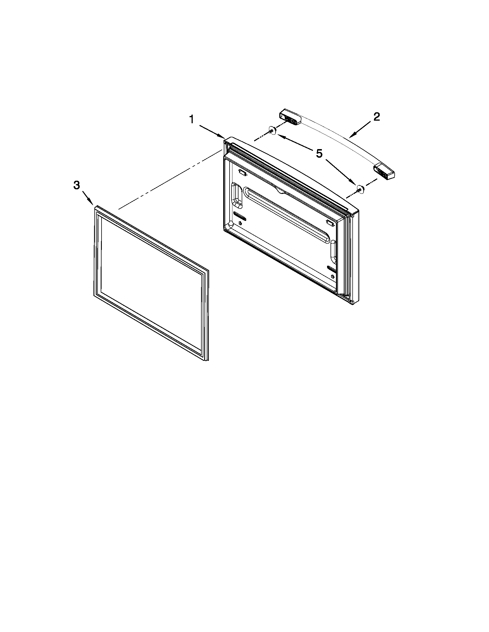 Whirlpool GX5FHTXVB06 freezer door parts diagram