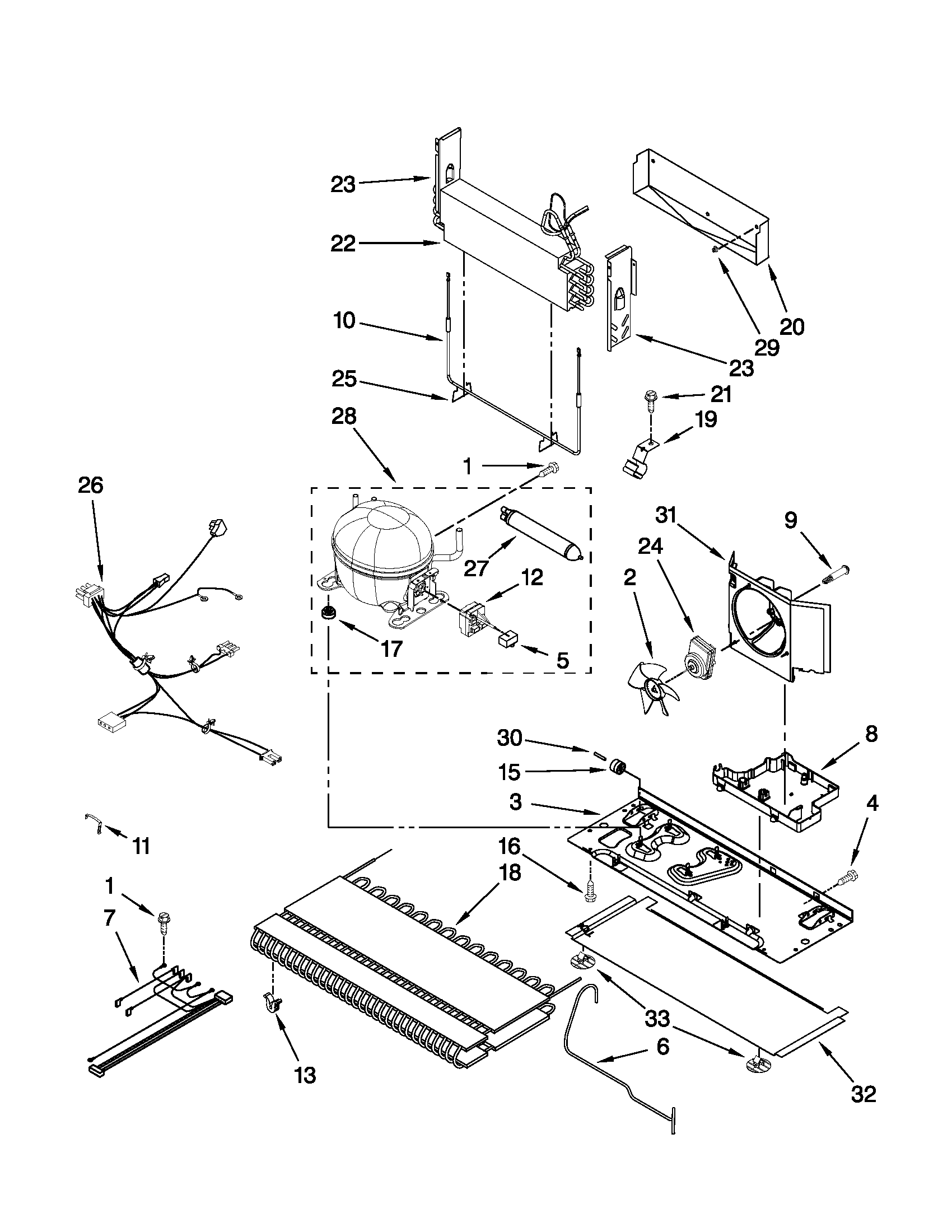 Whirlpool GX5FHTXVB06 unit parts diagram