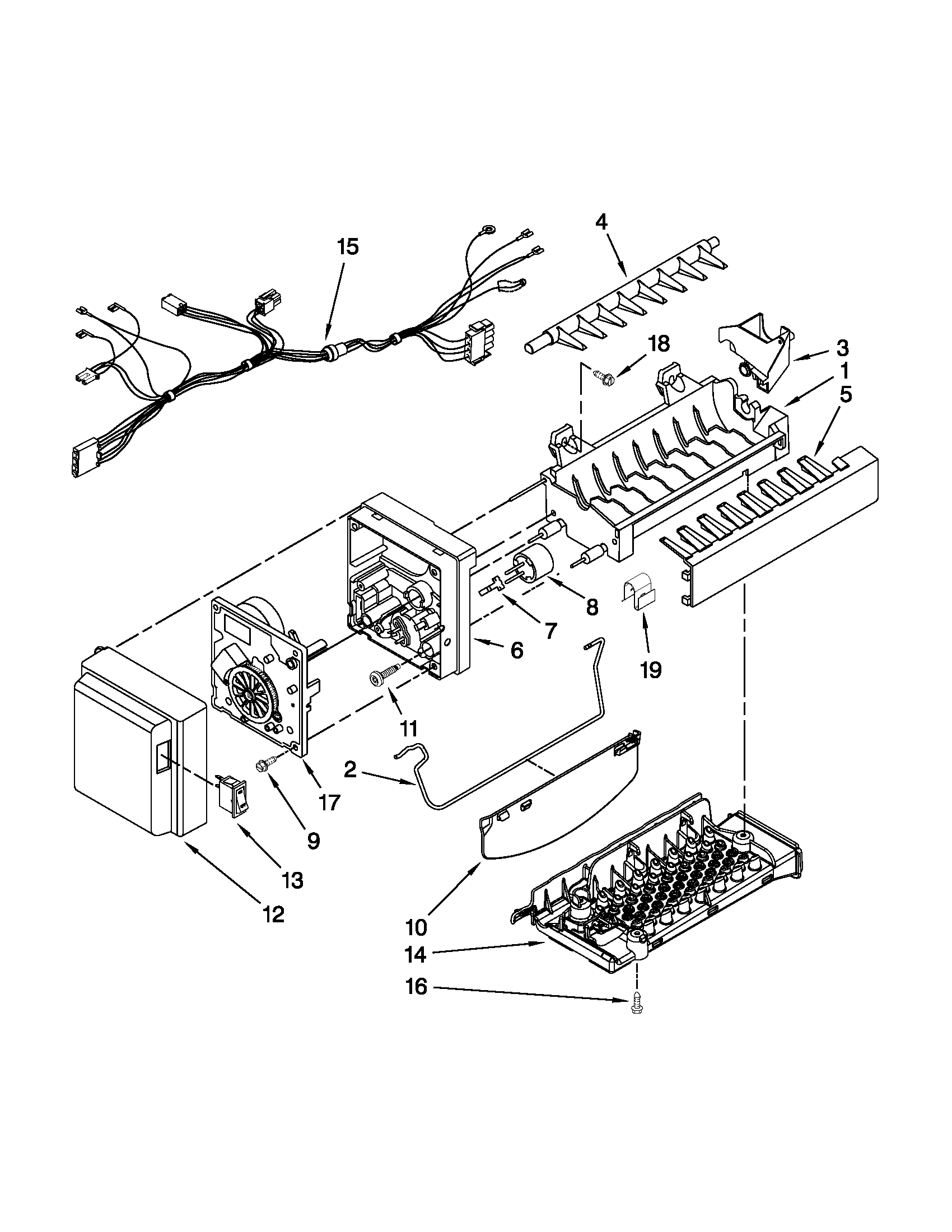KitchenAid KFIS20XVMS10 icemaker parts diagram