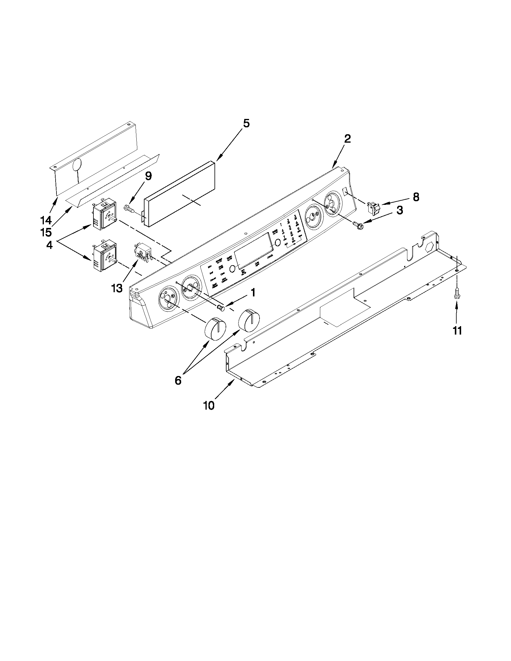 Jenn-Air JES8850CAS01 control panel parts diagram