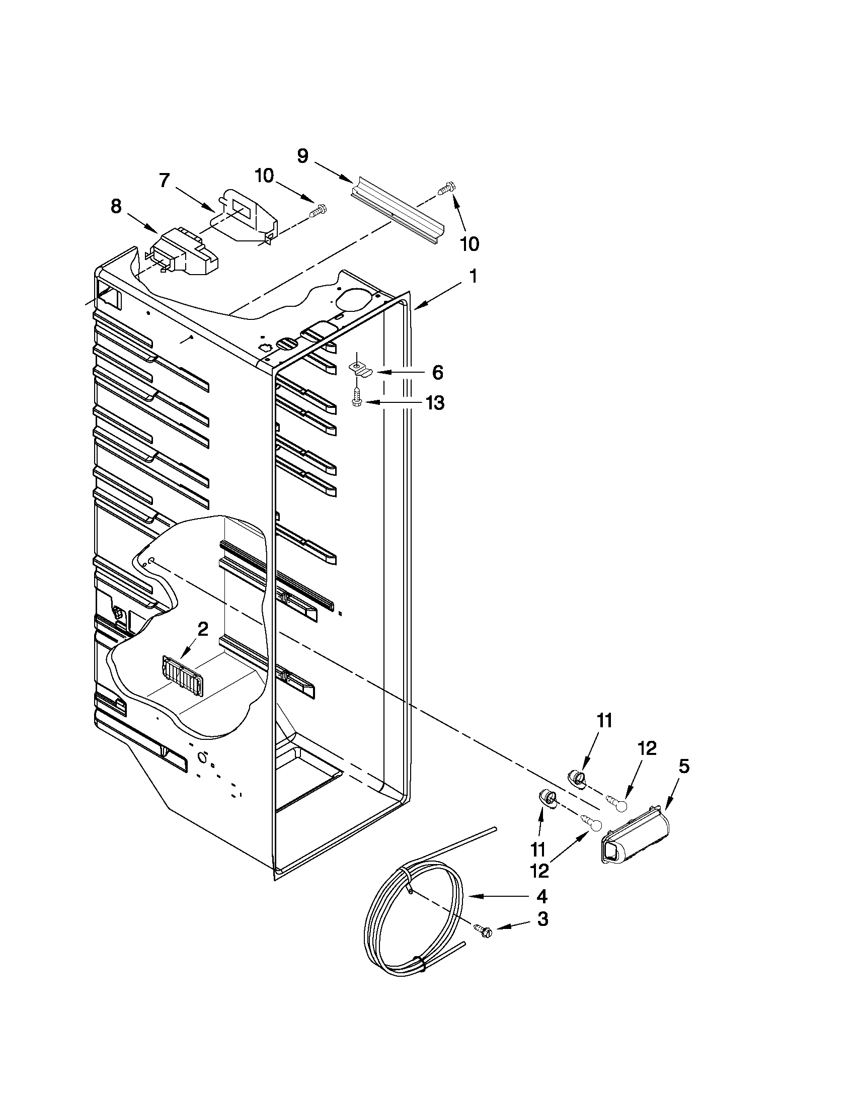 Amana ASD2522WRS04 refrigerator liner parts diagram