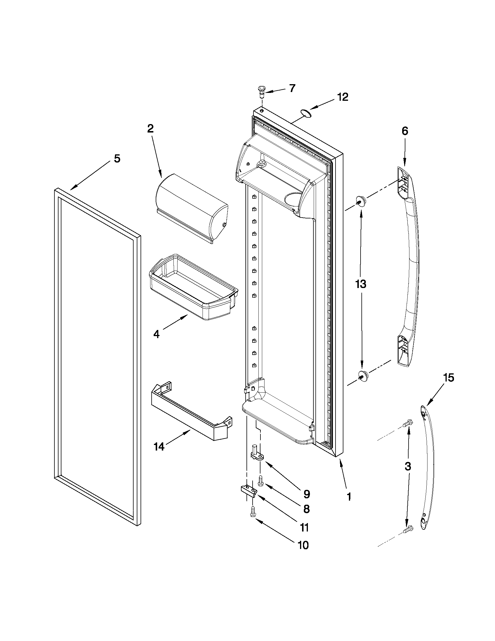 Amana ASD2522WRS04 refrigerator door parts diagram