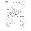 Whirlpool WGD9450WL1 top and console parts diagram