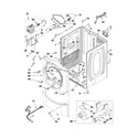 Whirlpool WGD9450WL1 cabinet parts diagram