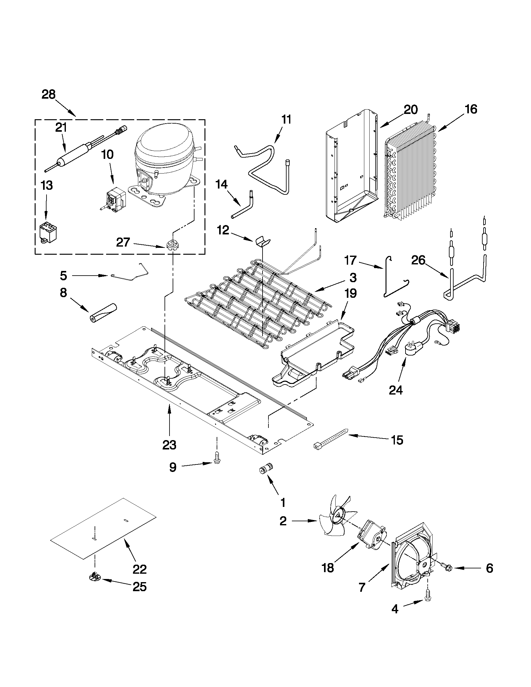 Whirlpool WSF26D4EXL00 unit parts diagram