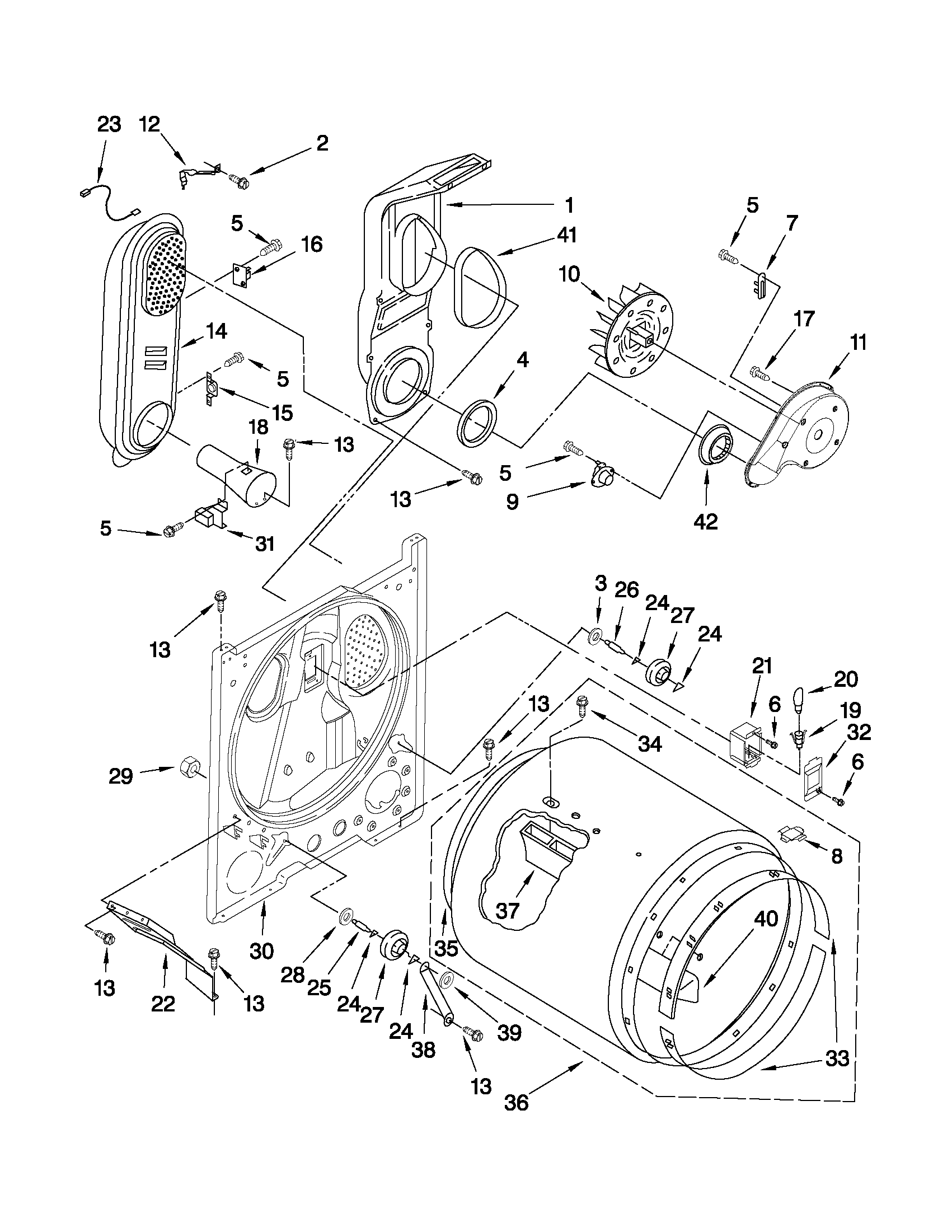 Whirlpool WGD4800XQ0 bulkhead parts diagram