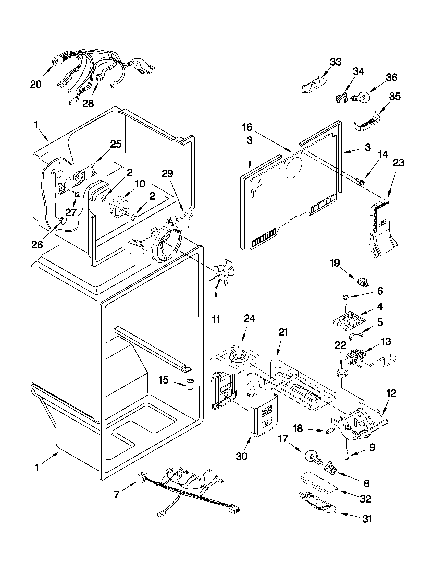 Whirlpool WRT3L9SZYF00 liner parts diagram