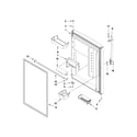 Whirlpool WRT3L9SZYB00 refrigerator door parts diagram