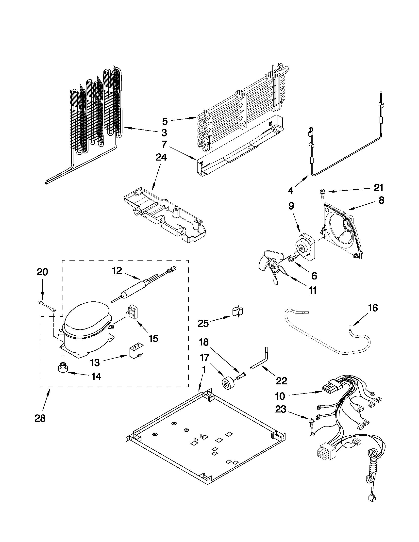 Whirlpool WRT3L9SZYF00 unit parts diagram