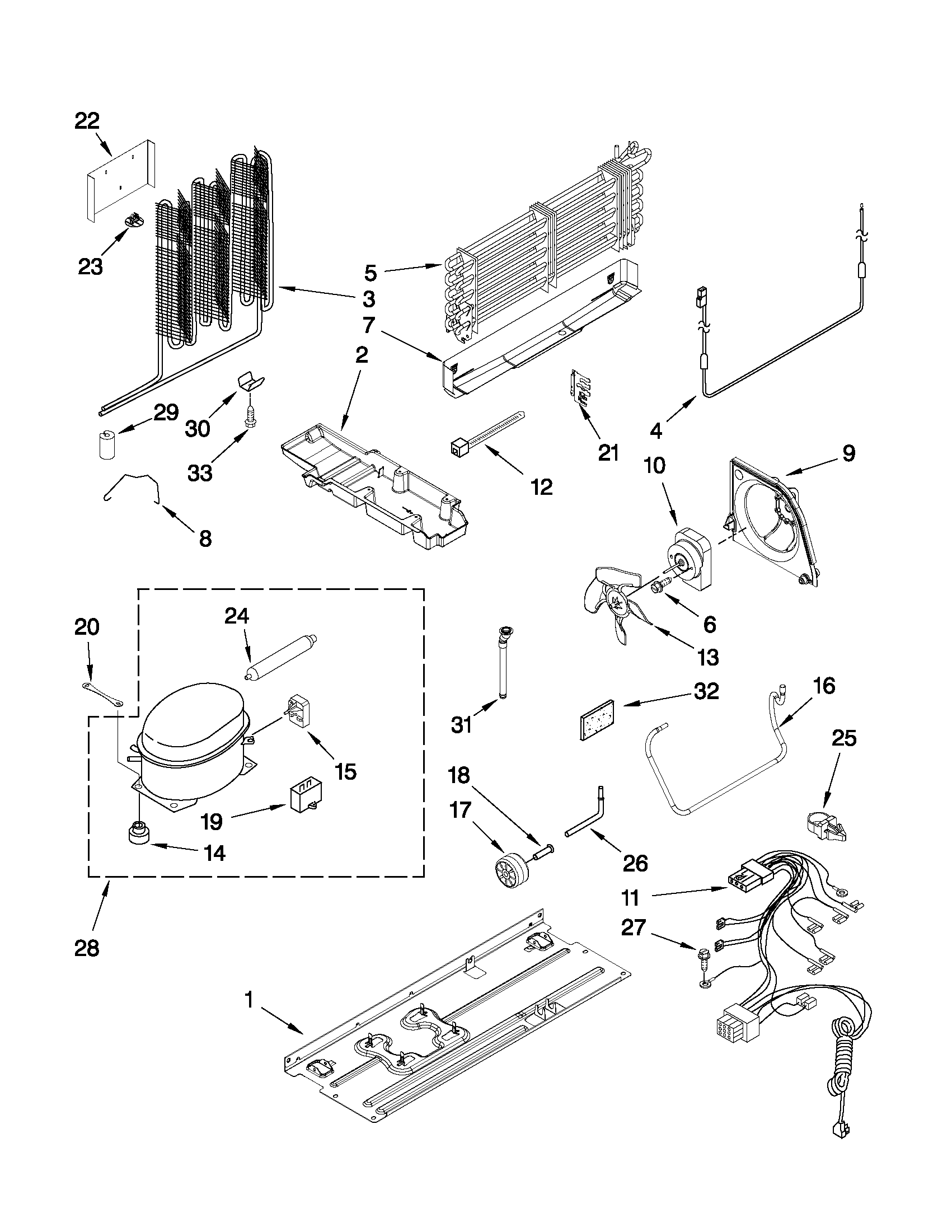 Whirlpool WRT779RFYB10 unit parts diagram