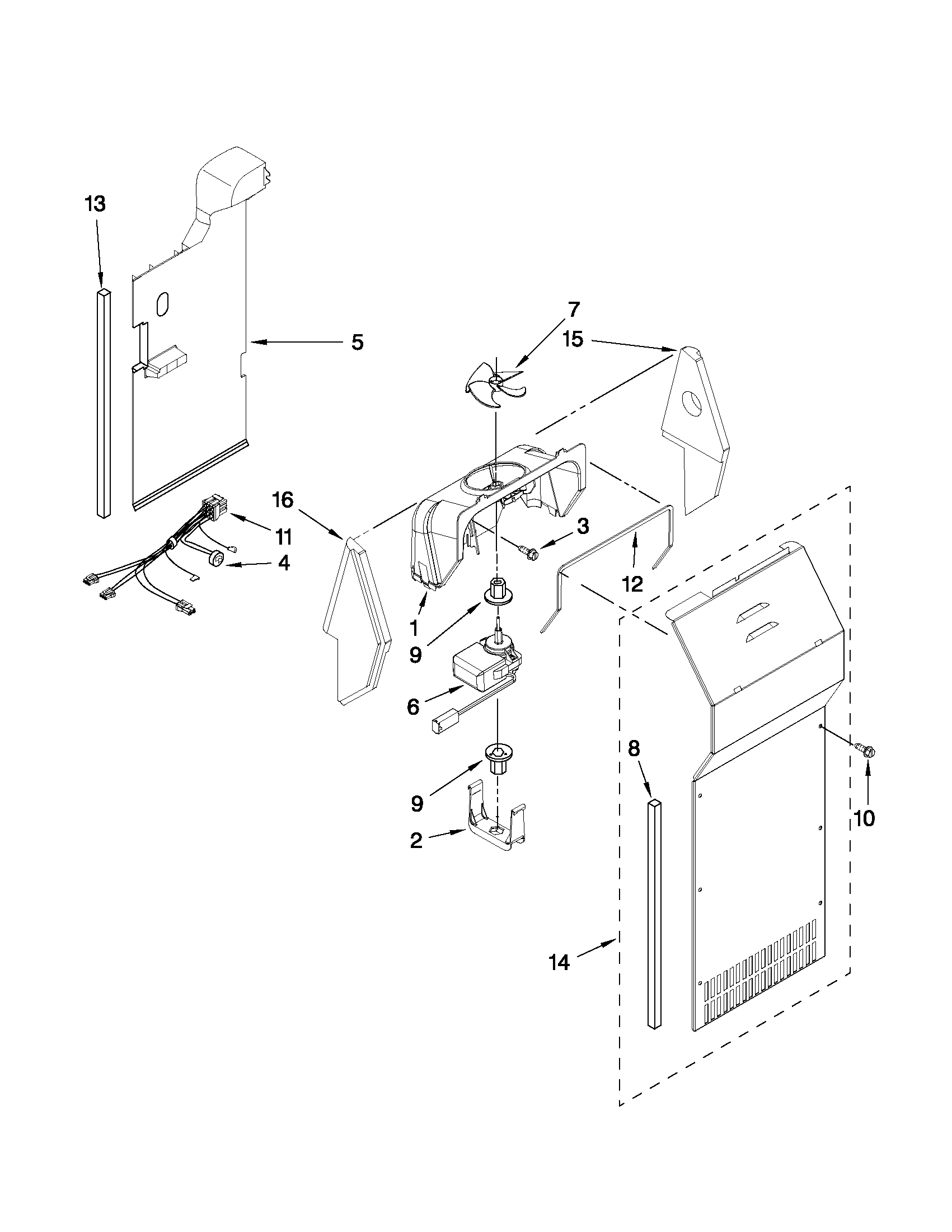 Whirlpool ED5KVEXVB06 air flow parts diagram