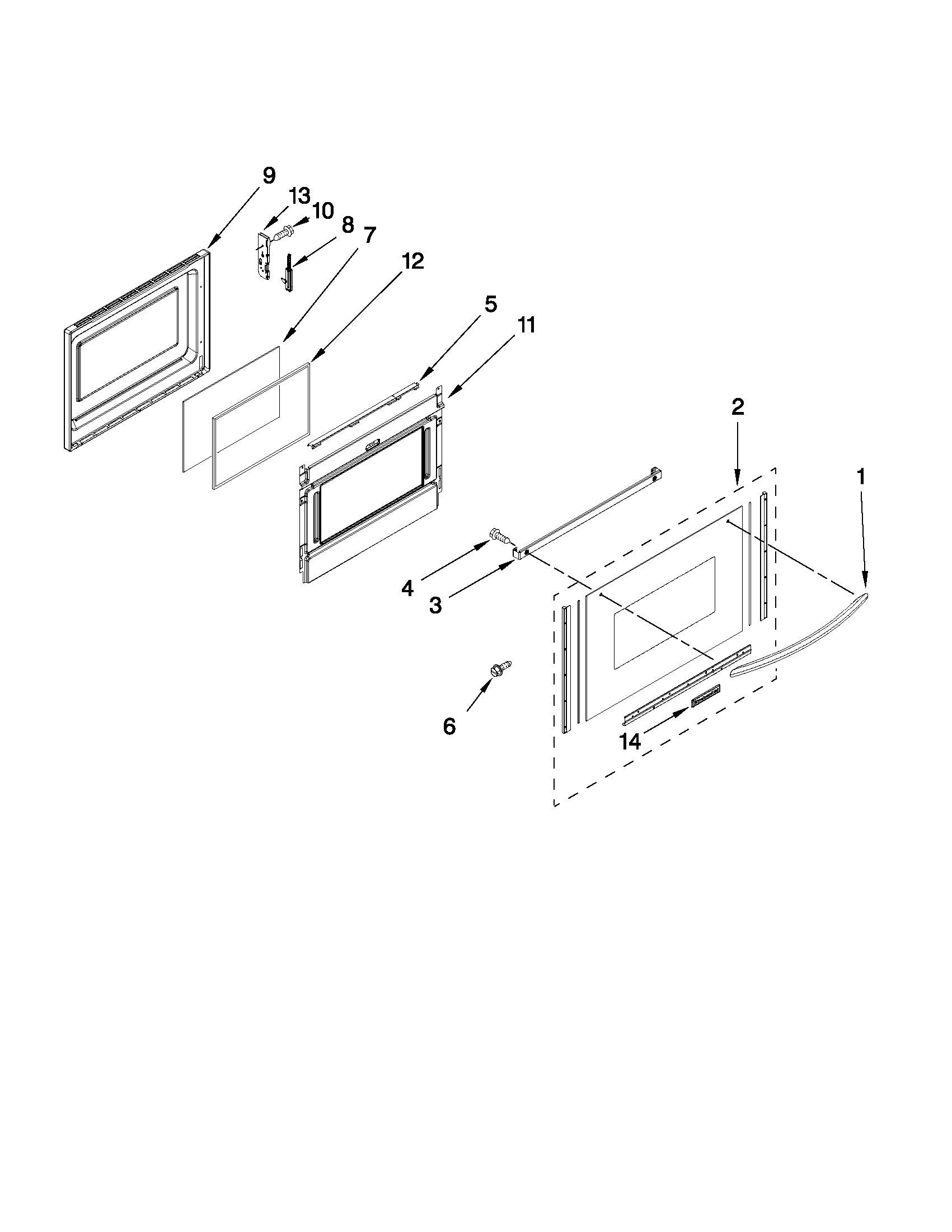 KitchenAid KGRS505XBL03 lower door parts diagram