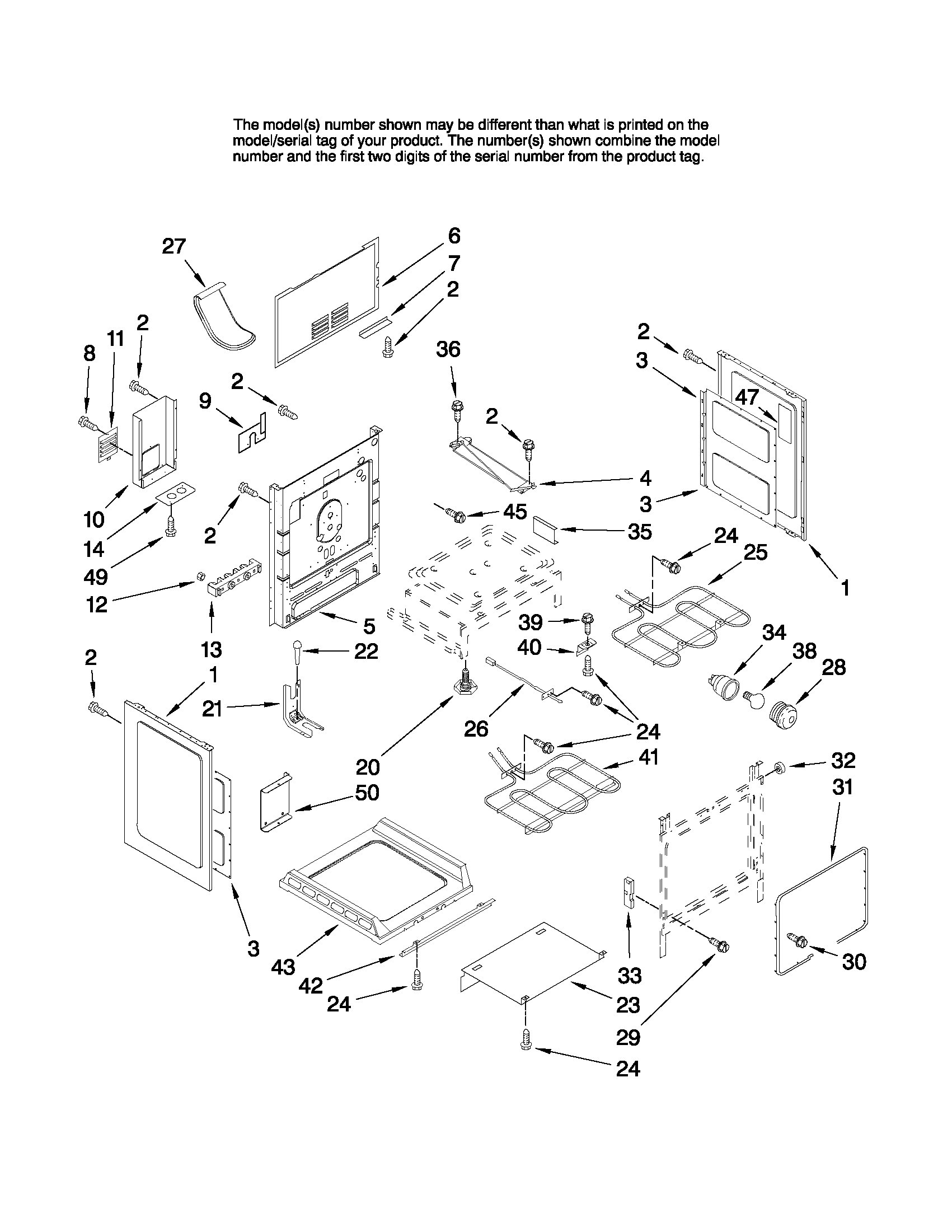 Maytag MER5765RAS1 chassis parts diagram