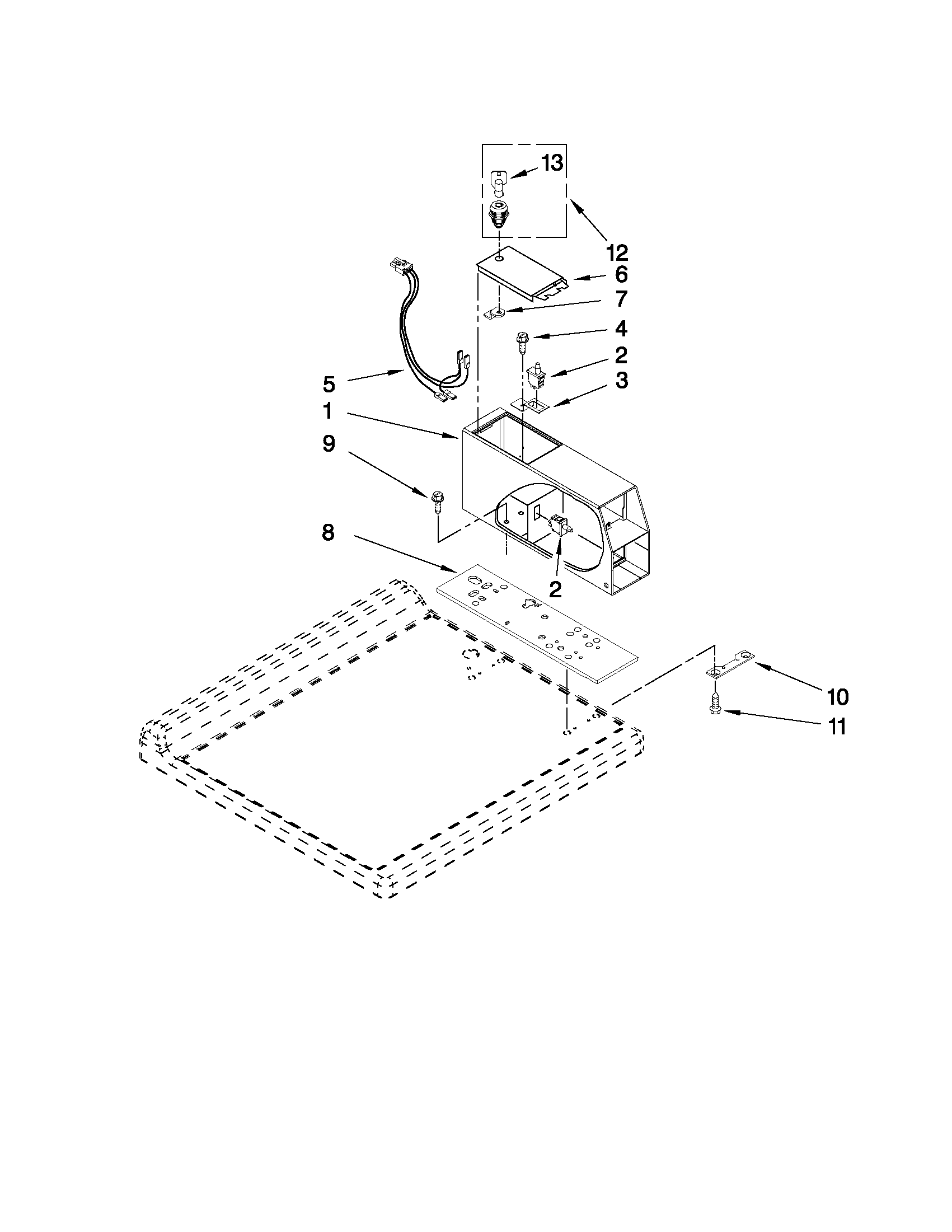 Maytag MHN30PDBGW0 meter case parts diagram