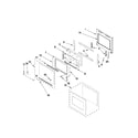 Jenn-Air JJW3830WP01 lower oven door parts diagram