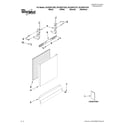 Whirlpool DU1030XTXS2 door and panel parts diagram