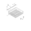 Whirlpool DU1030XTXS2 upper rack and track parts diagram