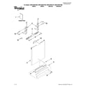 Whirlpool WDF730PAYM0 door and panel parts diagram