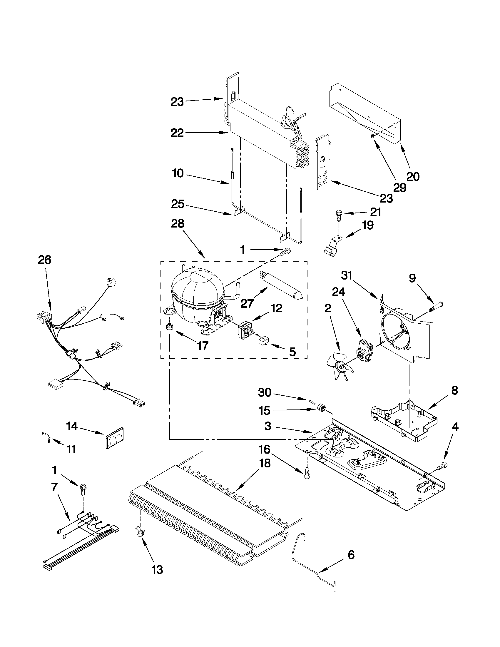 Whirlpool GX5FHDXVY09 unit parts diagram