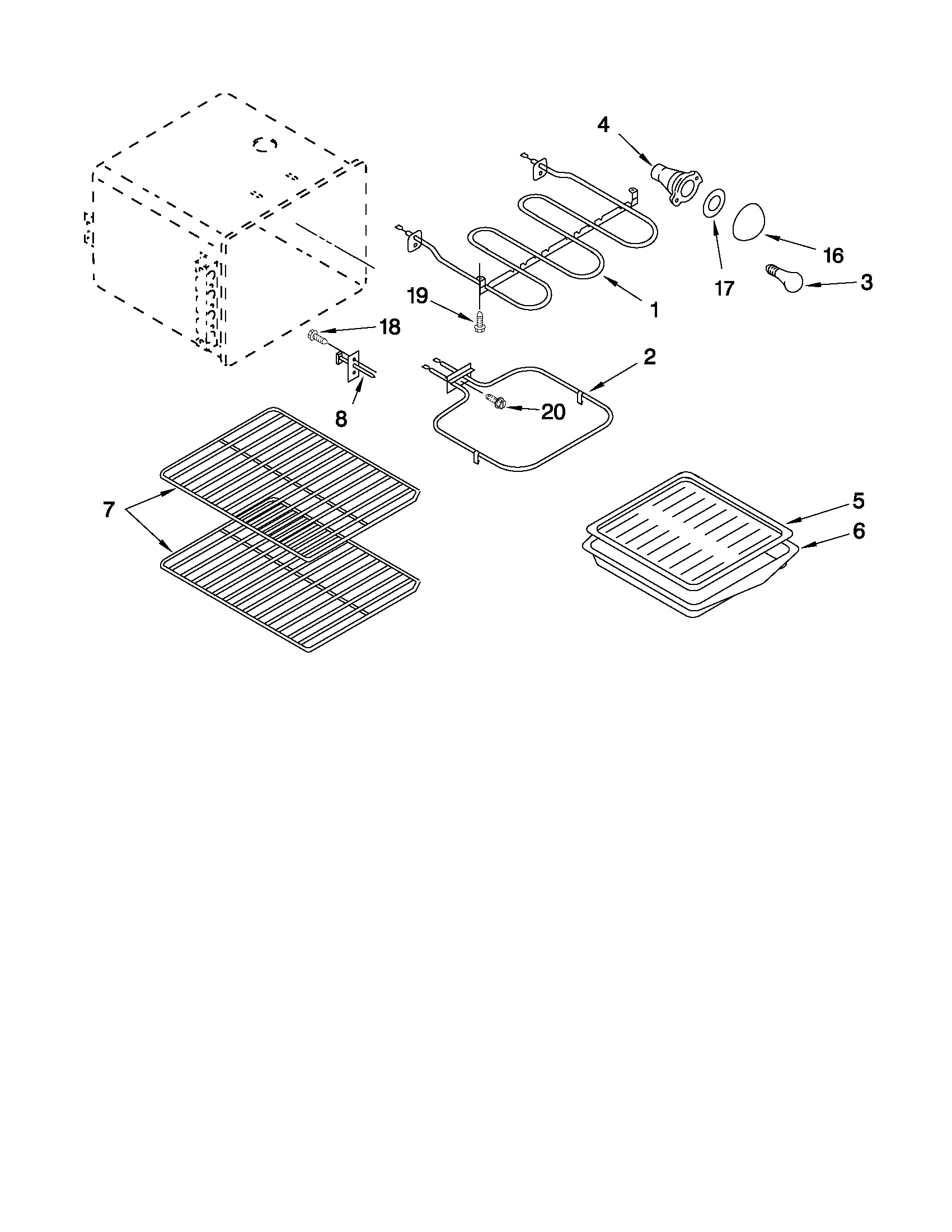 Whirlpool WKP85800 oven parts diagram