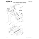 Jenn-Air JDB3600AWP2 door and panel parts diagram
