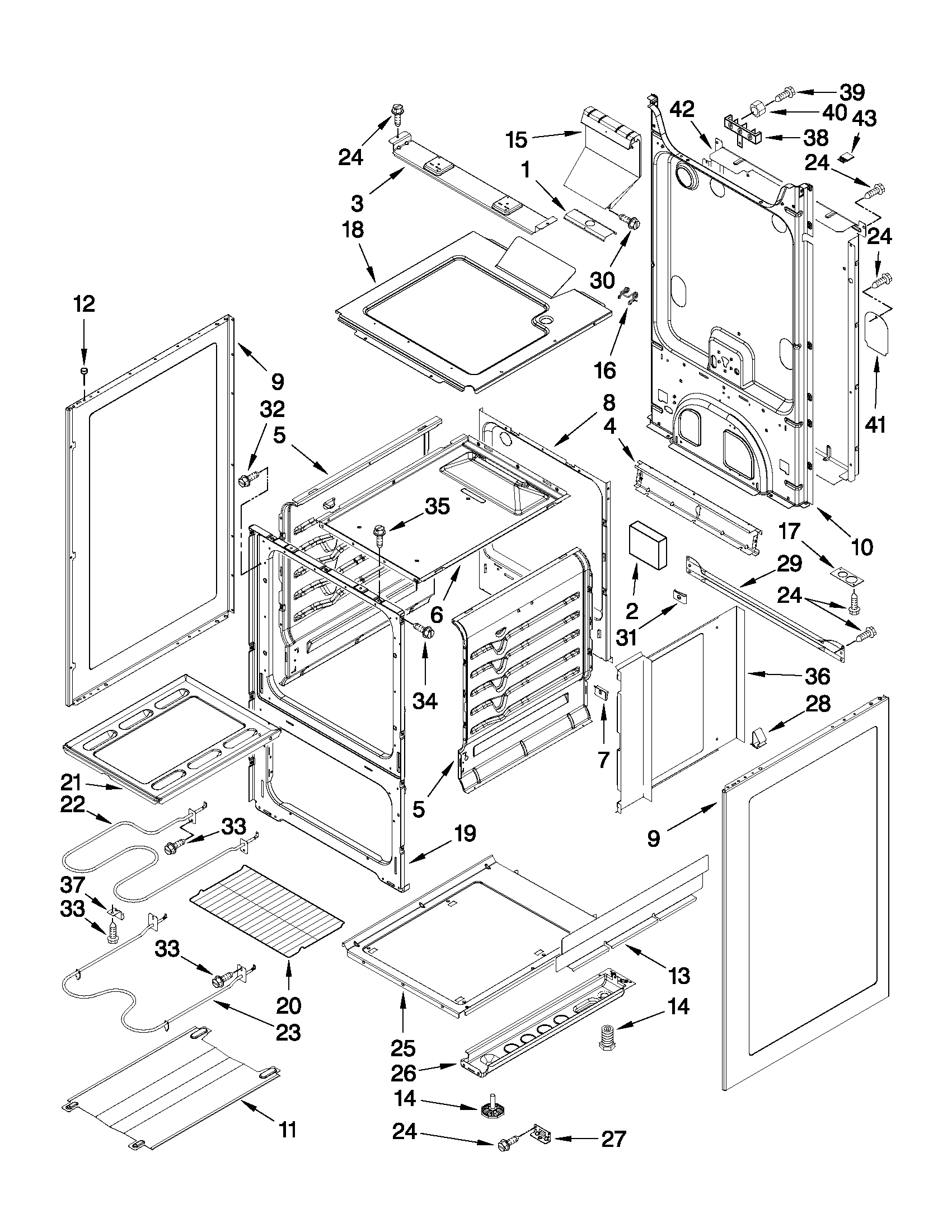 Amana AEP200VAW1 chassis parts diagram