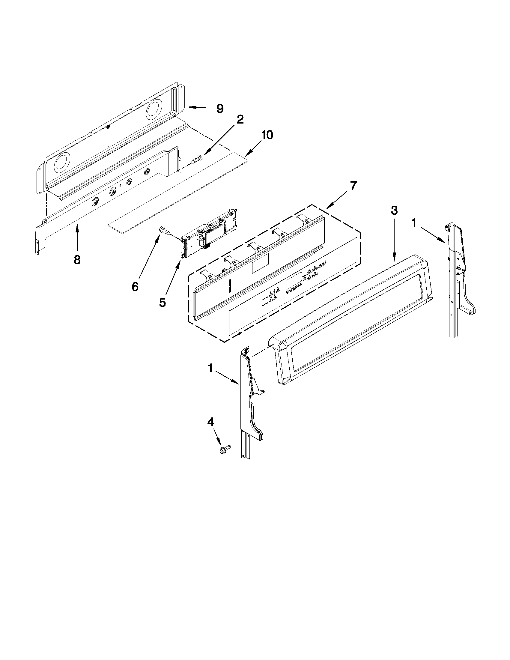 Maytag MGT8775XS02 control panel parts diagram