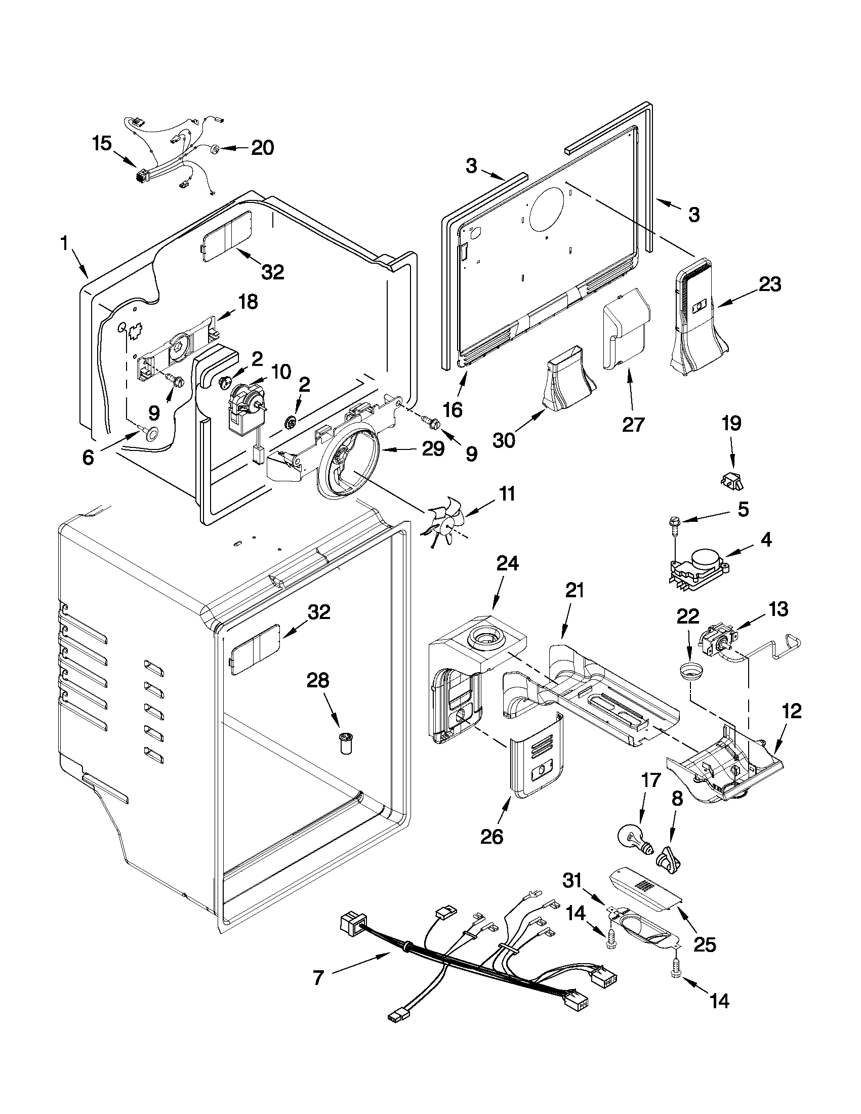 Amana 5VA1RXGFYW00 liner parts diagram