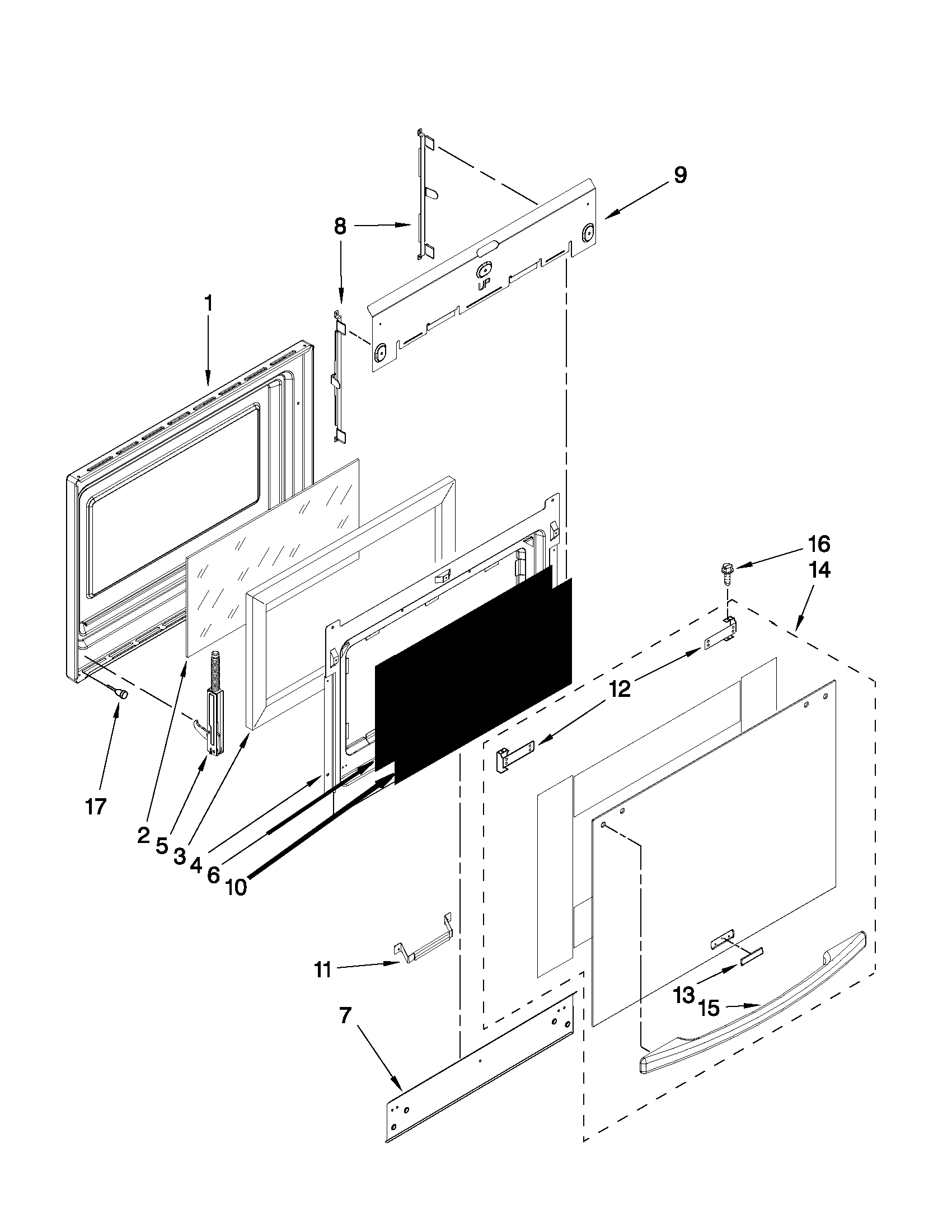KitchenAid KESS907SSS04 door parts diagram